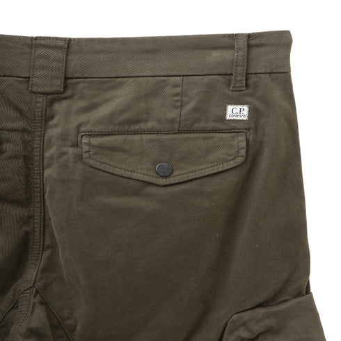 C.P. Company Stretch Sateen Cargo Pant Ergonomic Fit Black 999 13CMPA187A-005529G Degli Uberti